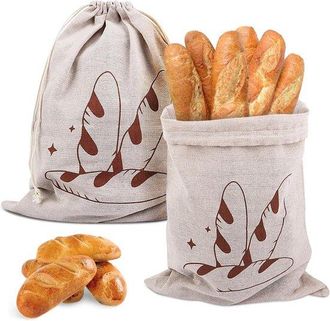 OEM Allecto Plus, Bolsa Reutilizable Para Pan, Frutas Y Verduras De 29 X 40 Cm, Juego De 2