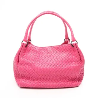 Bottega Veneta Intrecciato Pink Intrecciato Handbag Tote Bag (Pre-Owned)