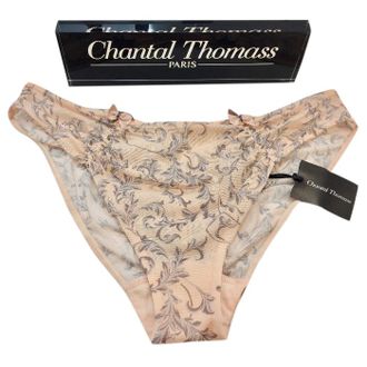 Chantal Thomass Soft Peach Tulle Filigree Briefs Size M