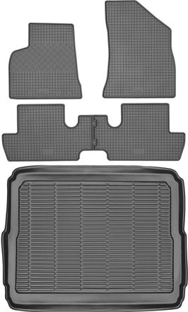 OEM Juego De Alfombrillas De Goma Para Coche Y Alfombrilla Para Maletero Para Peugeot 3008 I Crossover (2009-2016)