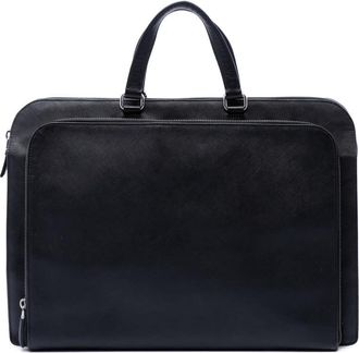 Prada Pre-owned Prada Saffiano Cuir Travel Front Zip Pocket Briefcase Unisex VP56HYDLJG6UU6OM