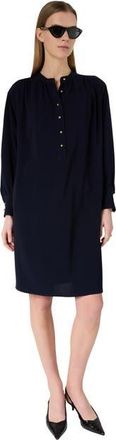 Gerard Darel Rosine Belted Shirt Dress in Navy Blue at Nordstrom, Size X-Large