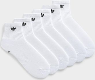 adidas Mens Neutral ribbed ankle socks 6-pack