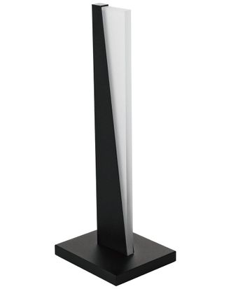 Eglo Eglo Isidro 1 Light Integrated Led Table Lamp With Black Finish & White Acrylic Shade