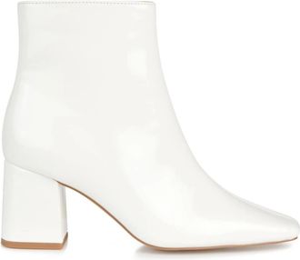 Journee Collection Haylinn Bootie Womens Matte White Ankle Boots LION4
