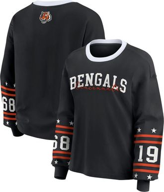 WEAR by Erin Andrews Womens WEAR by Erin Andrews Black Cincinnati Bengals Sport Long-Sleeve T-Shirt at Nordstrom, Size Large