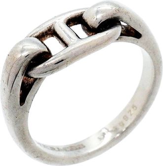 Herm&egrave;s Silver 925 Band Ring (Pre-Owned)