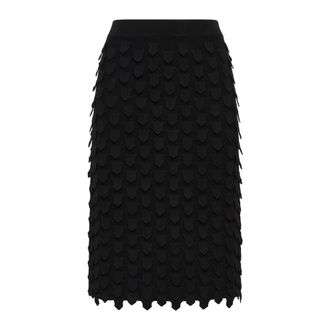 Maliparmi Midi Skirts, female, Black, Size: XL 3D Stitch Skirt