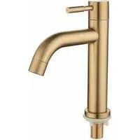 OEM Grifo Monomando De Agua Fr&iacute;a De Acero Inoxidable Cepillado Con Acabado Dorado, Para Lavabo De Encimera, Grifo Mezclador, Grifo De Ebullici&oacute;n R&aacute;pida - 