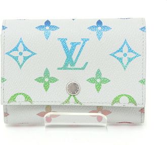 Louis Vuitton Gray Multi-Color Canvas Wallet (Tri-Fold) (Pre-Owned)