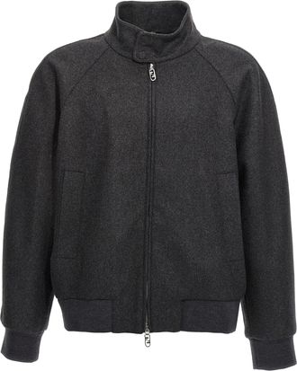 Fendi Gray Cashmere Mens Jacket