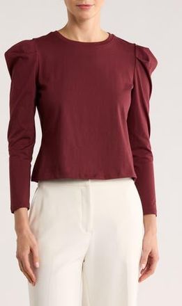 Elie Tahari Pleated Shoulder Top in Oxblood Red at Nordstrom Rack, Size X-Large