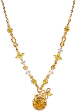 Girls Crew x Disney Sweet as Honey Pendant Necklace in Gold at Nordstrom