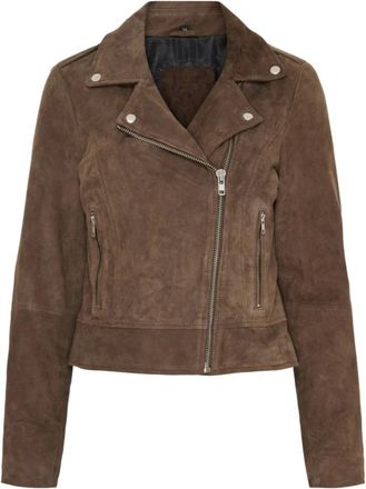Notyz Amsterdam Suede Jacket - - Jackets - Donna - Marrone - L