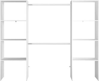 Concept Usine Vestidor blanco con 6 estantes + 2 armarios