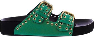 Isabel Marant Dames Lennyo slippers - Dames - Sandalen - Groen - 38 EU - Schoenen