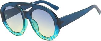 Generic Mens And Womens Large Frame Outdoor Sunglasses Driving Commuter Womens Sports Sun Glasses(Blue)