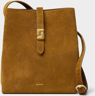 SOEUR Womens Bello minimalist square suede bag