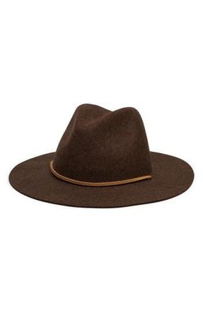 Wyeth Nyc Wool Fedora Hat in Brown Marle at Nordstrom Rack