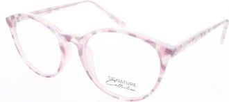 Signature Unisex Pink Rectangular Eyeglass Frames S7028PinkTort51