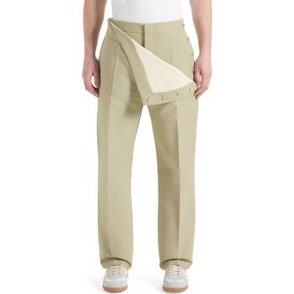 Mani&egrave;re De Voir Henri Foldover Trousers in Sage at Nordstrom, Size 38
