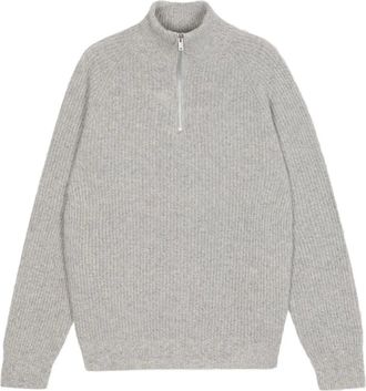 John Smedley Maglione con zip - Grigio