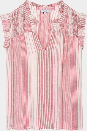Rails Arlene Striped Linen Blouse