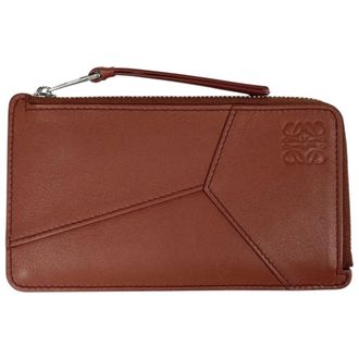 Loewe Brown Leather Coin Purse/Coin Case (Pre-Owned)