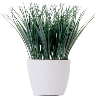 Nearly Natural 9In Artificial Grass Plant With Decorative Planter