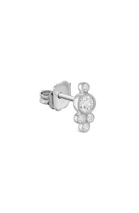 Maria Tash Five Diamond Trinity Stud Earring in White Gold at Nordstrom