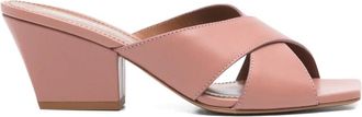 PARIS TEXAS Arizona criss-cross mules - women - Calf Leather/Calf Leather/Calf Leather/Rubber - 40.5 - Pink