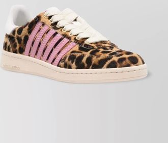 Dsquared2 leopard print sneakers with rubber sole
