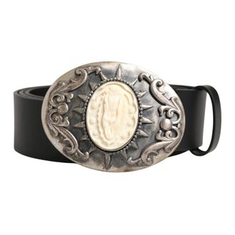 Dolce & Gabbana Belts, male, Black, Size: ONE SIZE Ornate Buckle Belt