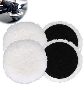OEM Discos De Pulido De 125 Mm, Discos De Pulido De Lana De Cordero Para Pulir, Lijar Y Encerar, Blanco