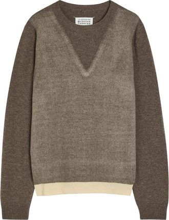 Maison Margiela Layered Wool Jumper - Brown Light - L