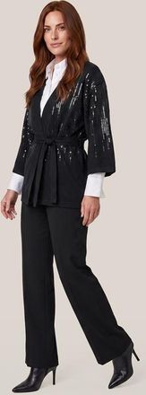 Mart Visser Layla Sequin Kimono Vest Zwart