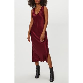 Michael Stars Randi Sleeveless V-Neck Midi Dress in Garnet at Nordstrom, Size X-Small