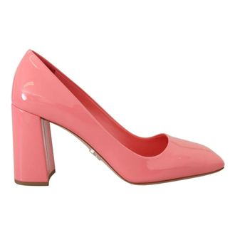 Prada Schoenen, Dames, Roze, 36 EU, Leer, Prachtige Pump met Vierkante Neus