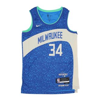 Nike Sportswear, male, Blue, Size: XL City Edition Basketball Tank Top
