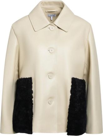 Loewe Chaqueta de Piel de Cordero Nappa - Jackets - Mujer - Beige - S