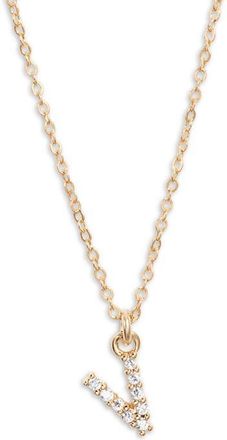 Set & Stones Gemma Initial Necklace in Gold /V at Nordstrom