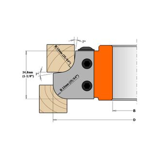 CMT 695.007.15 COPPIA COLTELLI R/CONCAVO-CONVESSO HW R=15 (34,8x29,3x2)