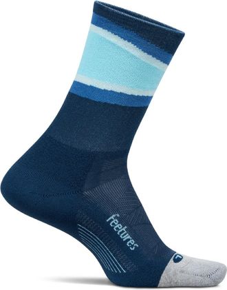 Feetures Elite Light Cushion Mini Crew Socks Blue M