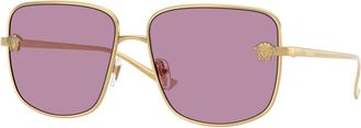 Versace Stijlvolle Zonnebril - Dames - Zonnebrillen - Geel - 59 MM - Accessoires