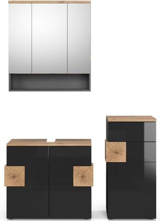 Vicco Conjunto De Muebles De Ba&ntilde;o Eden, Antracita, 3 Piezas