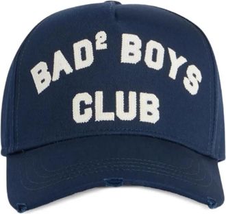 Dsquared2 Baseball Gabardine Cap - Heren - Petten - Blauw - ONE Size - Katoen - Accessoires