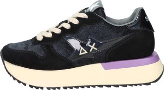 Sun 68 Z45223 Womens Low Sneakers Polyester, Black, 7.5 UK