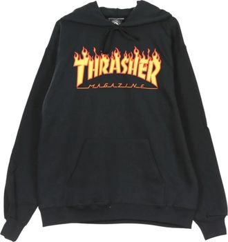 Thrasher Flame hoodie - Heren - Hoodies - Zwart - XL - Katoen - Hoodies & sweatvesten