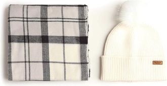 Barbour Dover Beanie & Hailes Scarf Gift Set