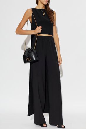 Jil Sander Wool Top With An Asymmetric Cut, Womens, Black